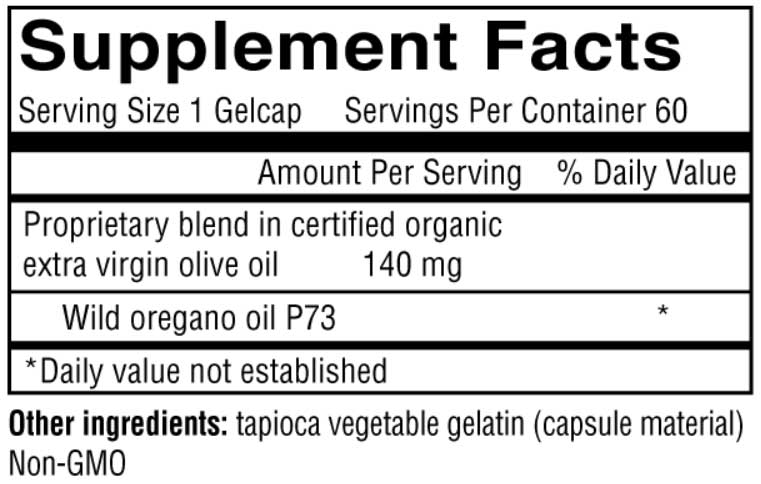 Physician's Strength Wild Oregano Gels Extra Strength Ingredients