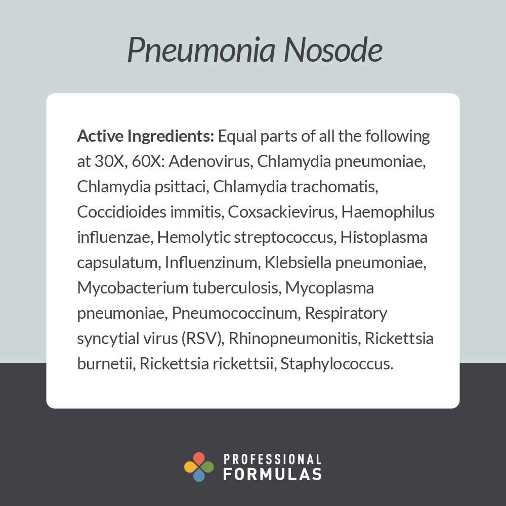 Professional Formulas Pneumonia Nosode Ingredients