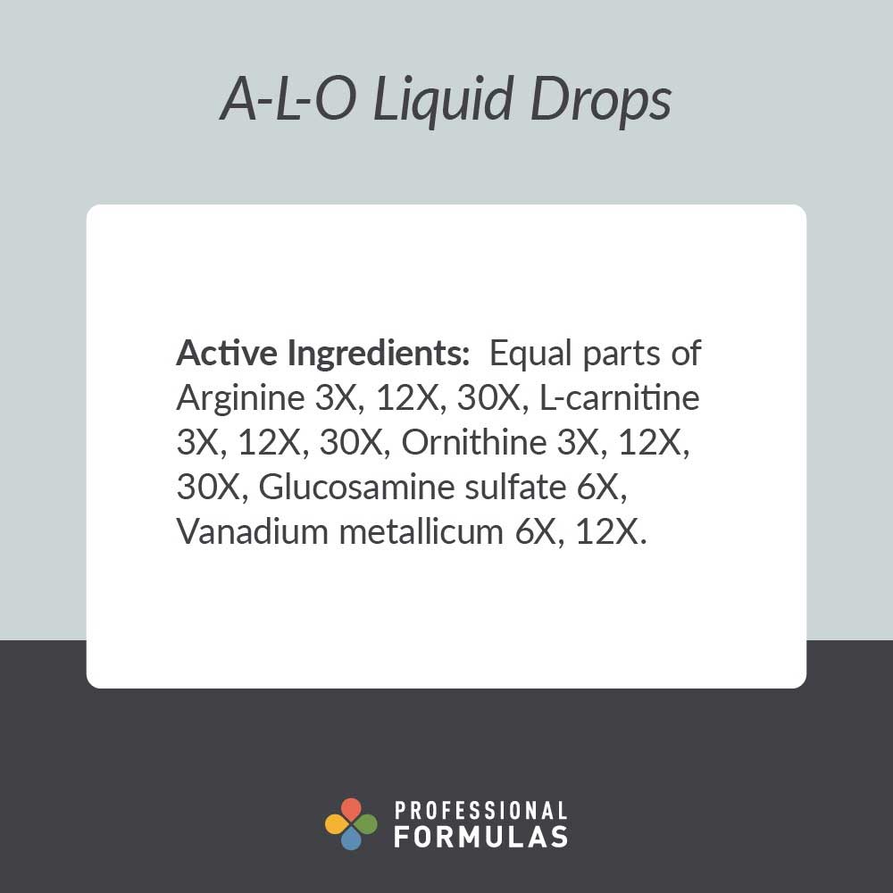 Professional Formulas A-L-O Liquid Drops Ingredients