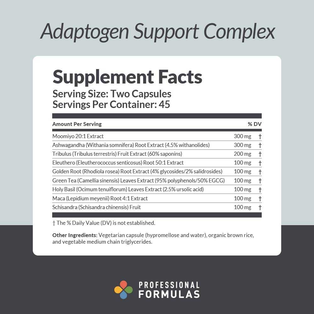 Professional Formulas Adaptogen Support Complex Ingredients