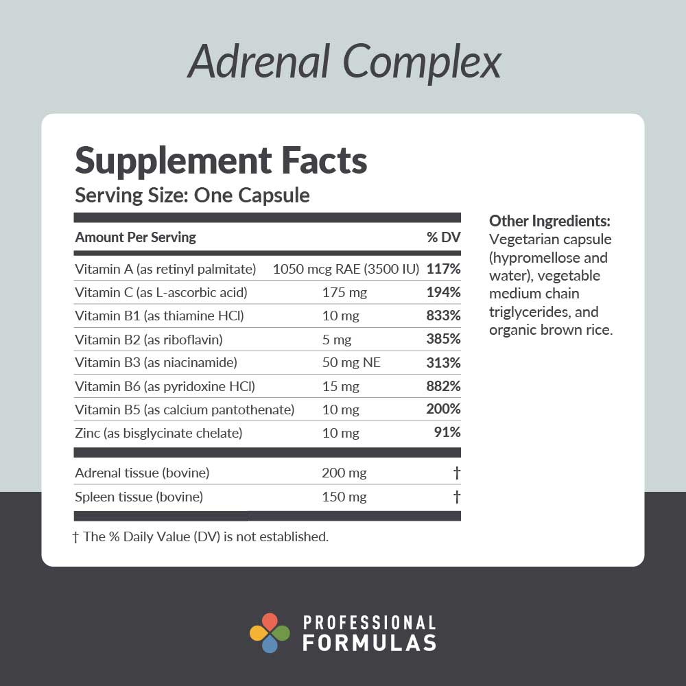 Professional Formulas Adrenal Complex Ingredients