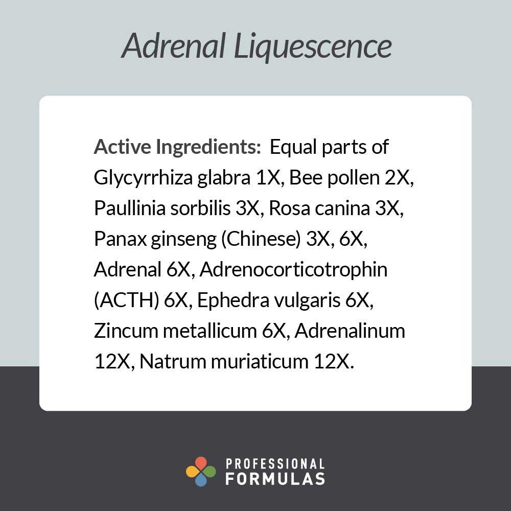 Professional Formulas Adrenal Liquescence Ingredients