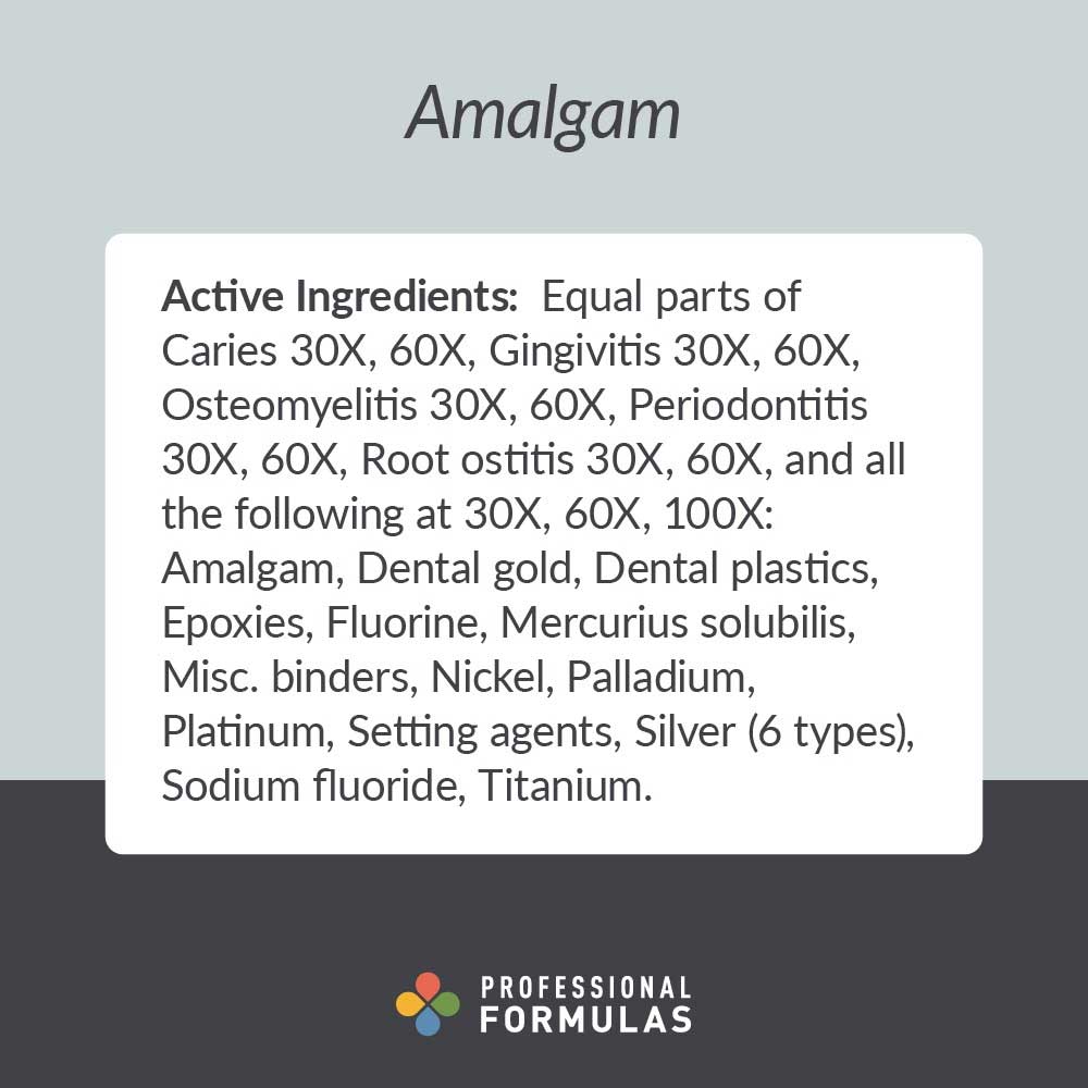 Professional Formulas Amalgam Ingredients