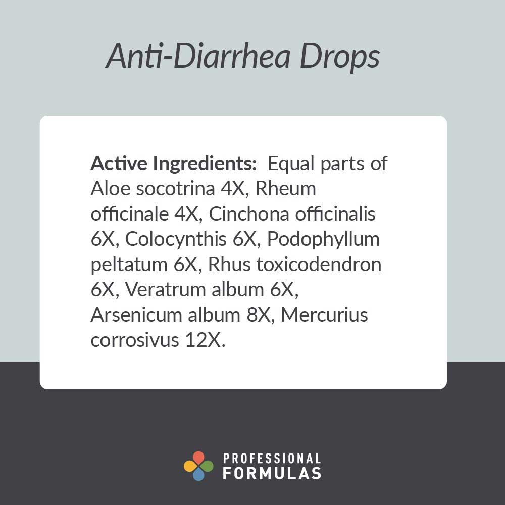 Professional Formulas Anti-Diarrhea Drops Ingredients