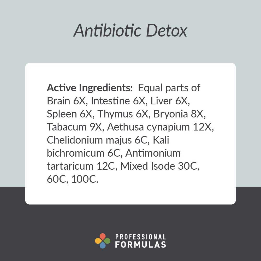 Professional Formulas Antibiotic Detox Ingredients