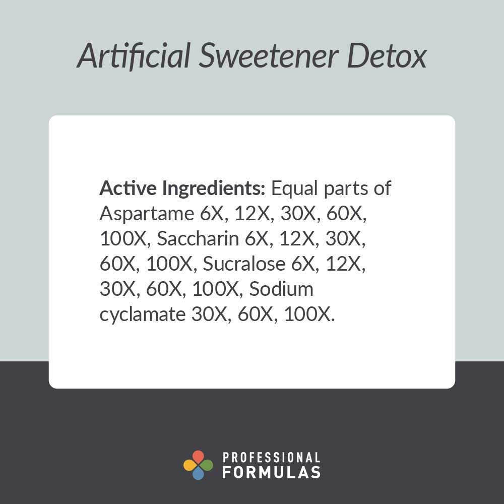 Professional Formulas Artificial Sweetener Detox Ingredients