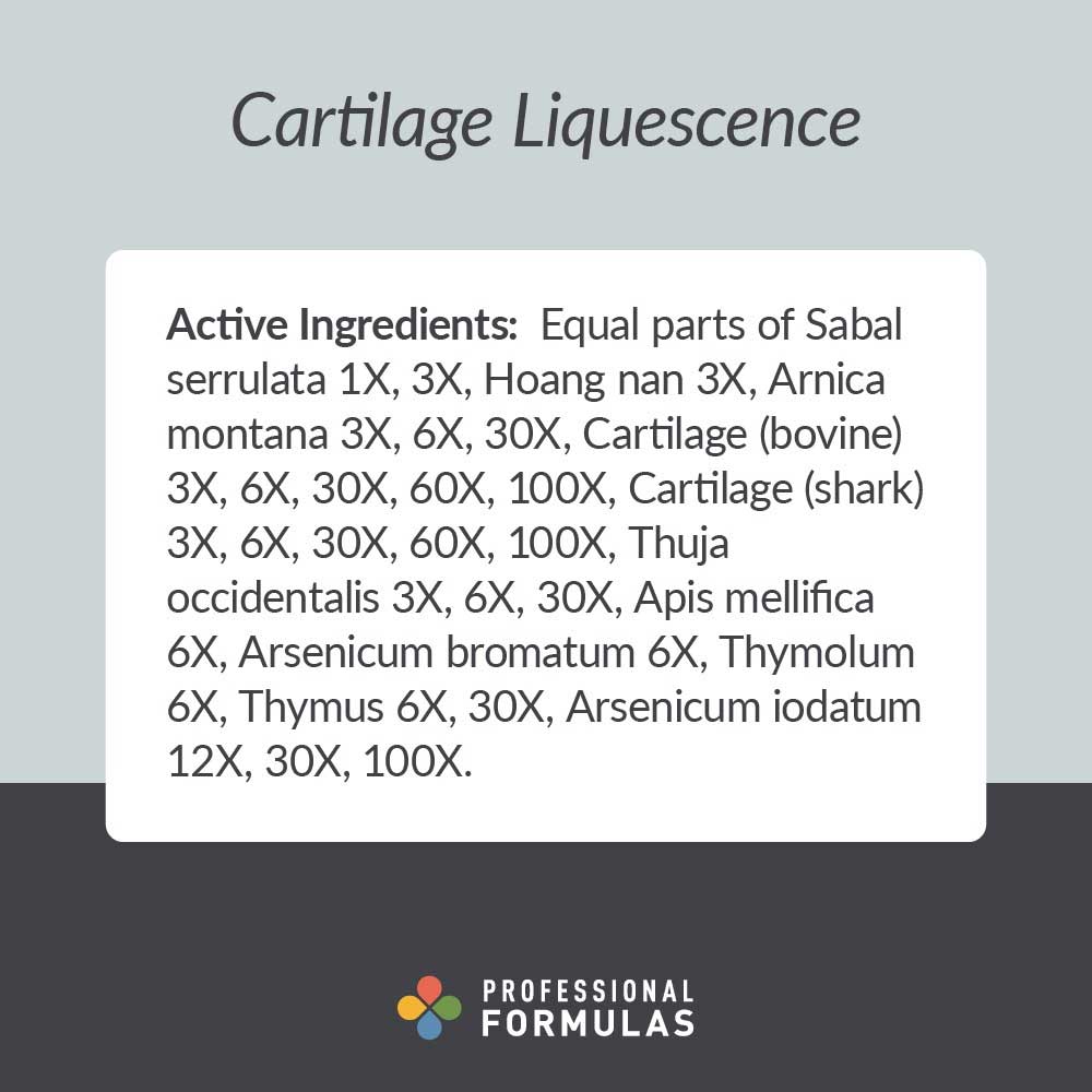 Professional Formulas Cartilage Liquescence Ingredients