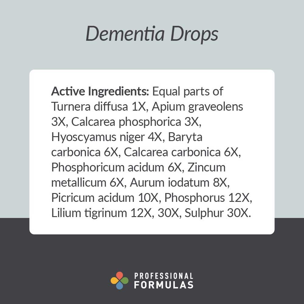 Professional Formulas Dementia Drops Ingredients