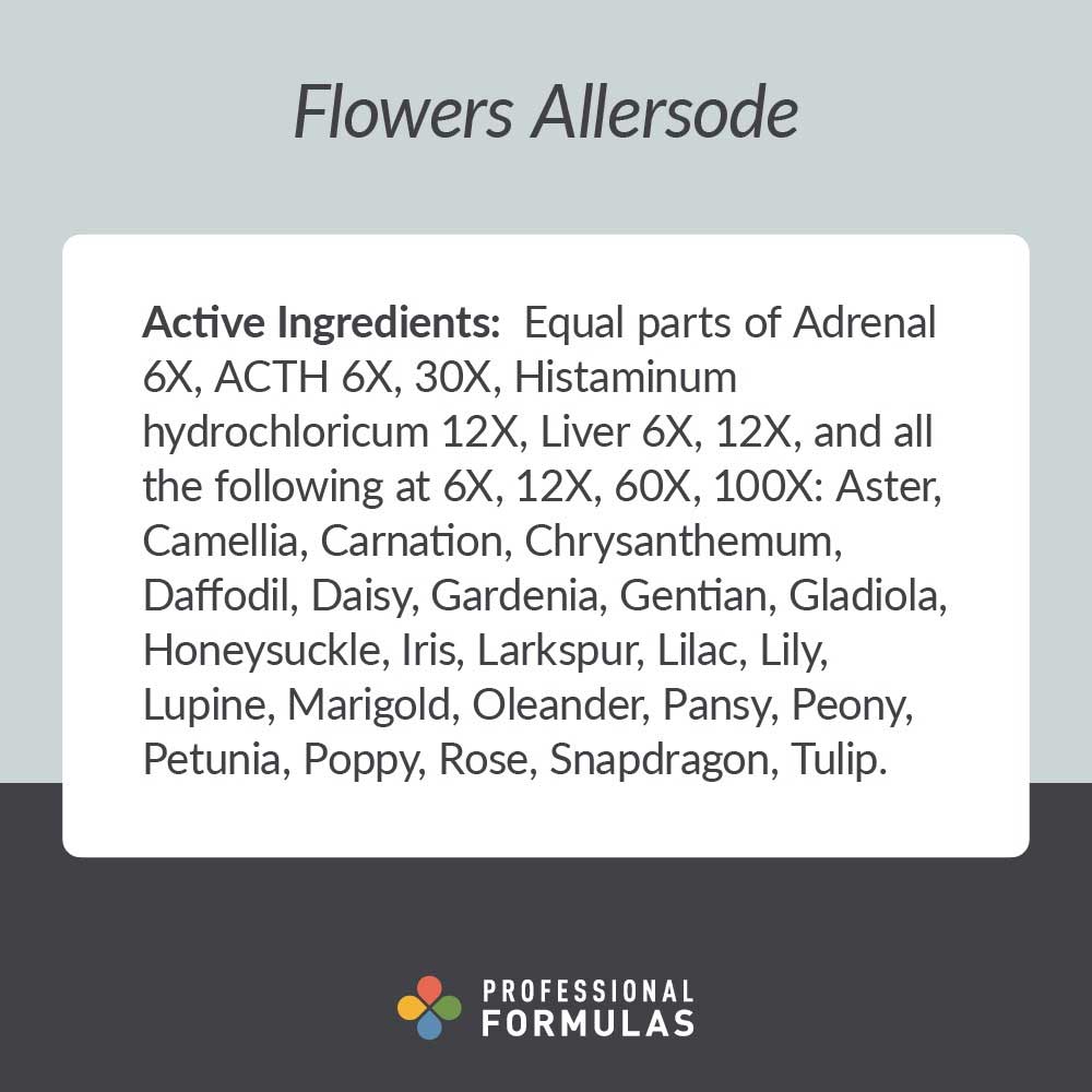 Professional Formulas Flower Allersode Ingredients