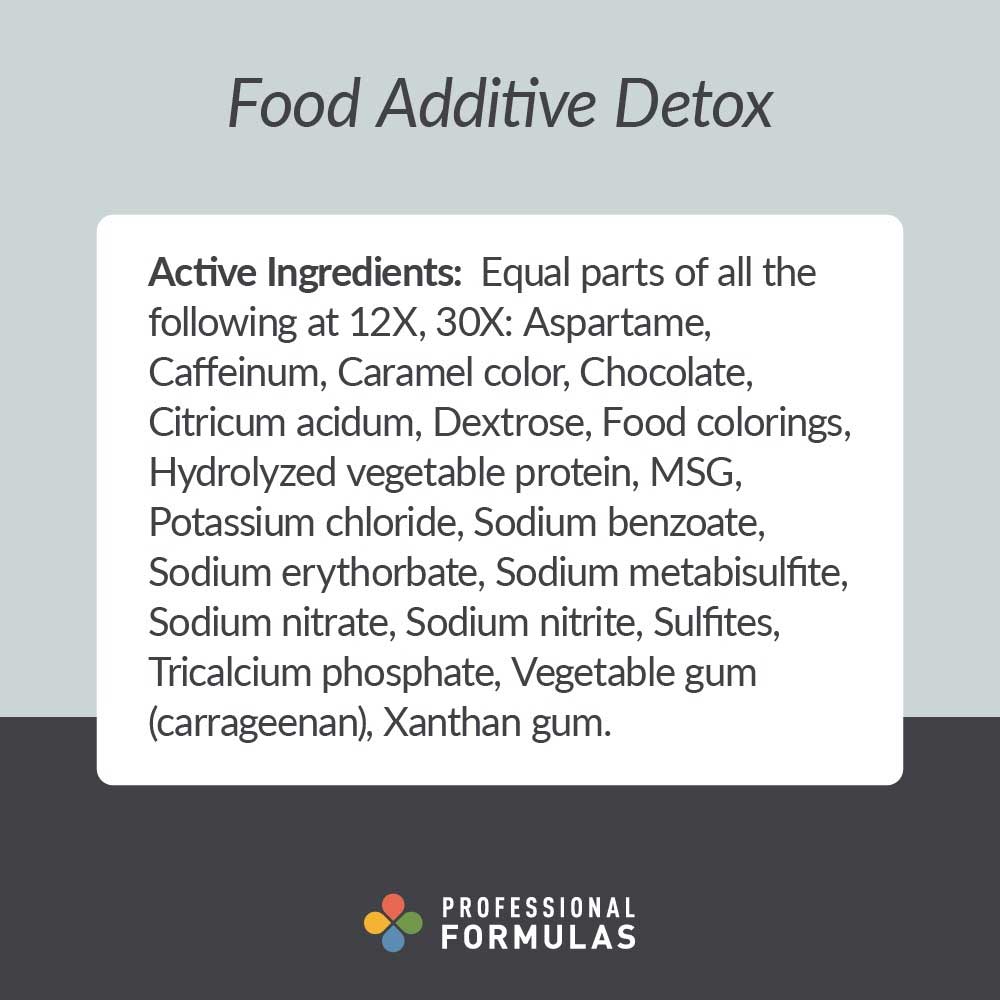 Professional Formulas Food Additive Detox Ingredients