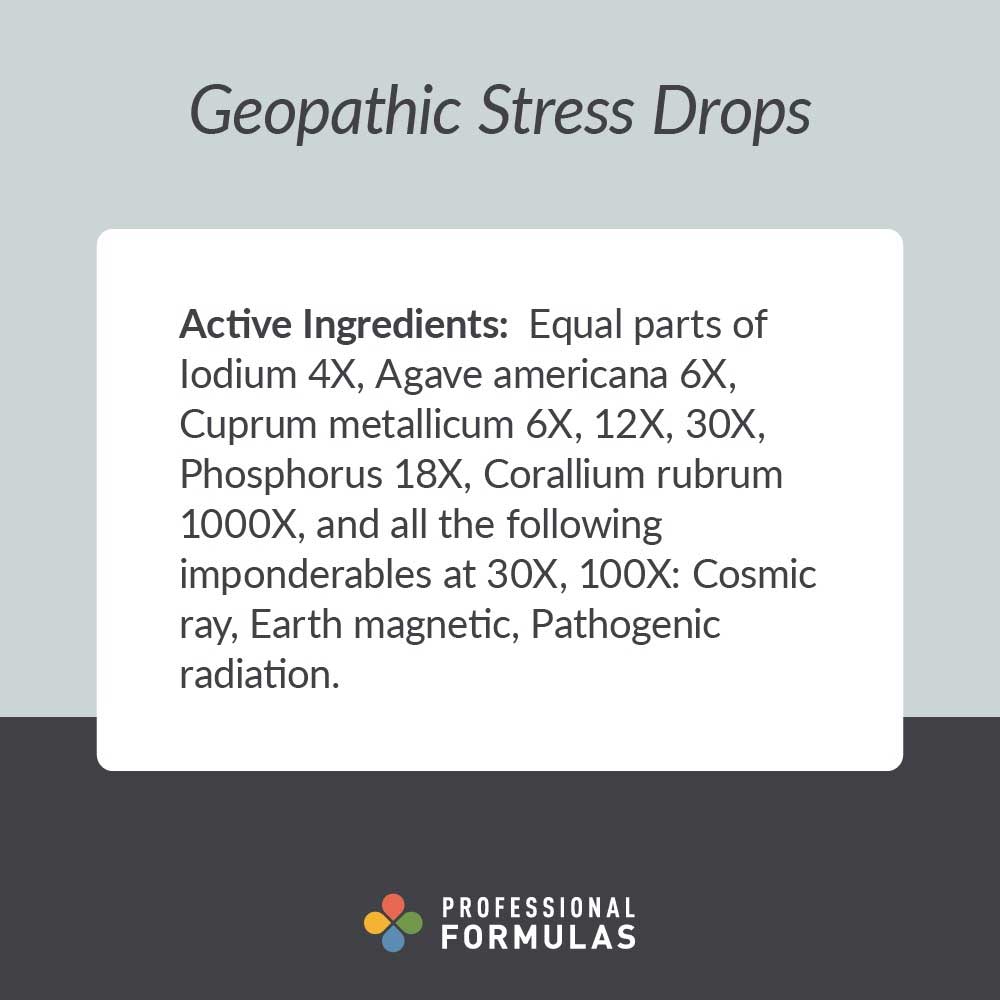 Professional Formulas Geopathic Stress Drops Ingredients