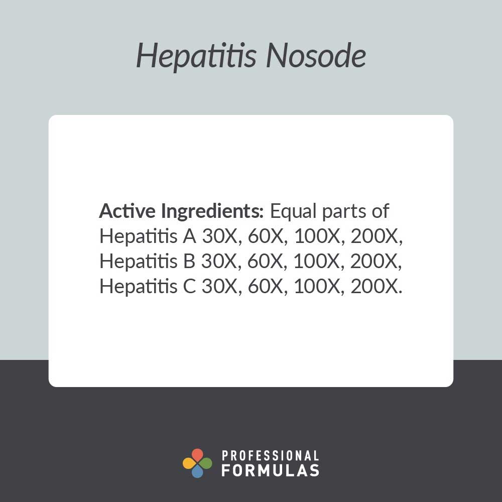 Professional Formulas Hepatitis Nosode Ingredients