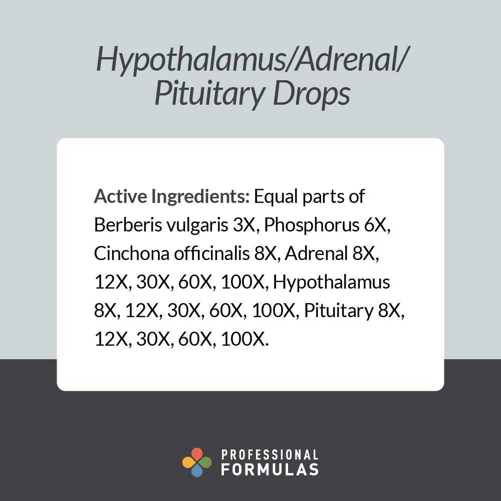 Professional Formulas Hypothalamus/Adrenal/Pituitary Drops Ingredients