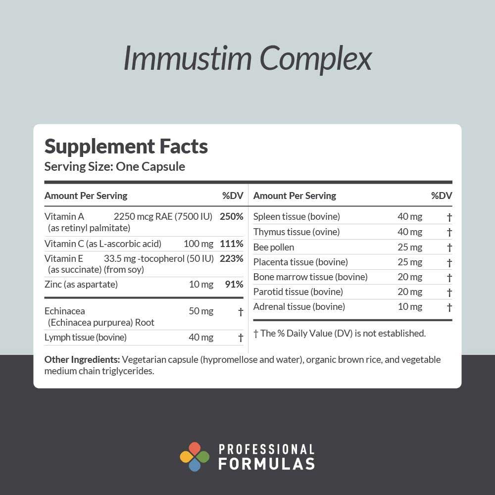 Professional Formulas Immustim Complex Ingredients
