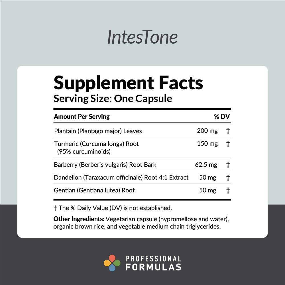 Professional Formulas IntesTone Ingredients