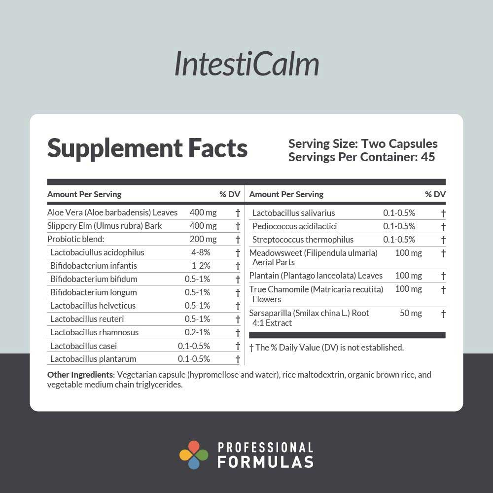 Professional Formulas IntestiCalm Ingredients
