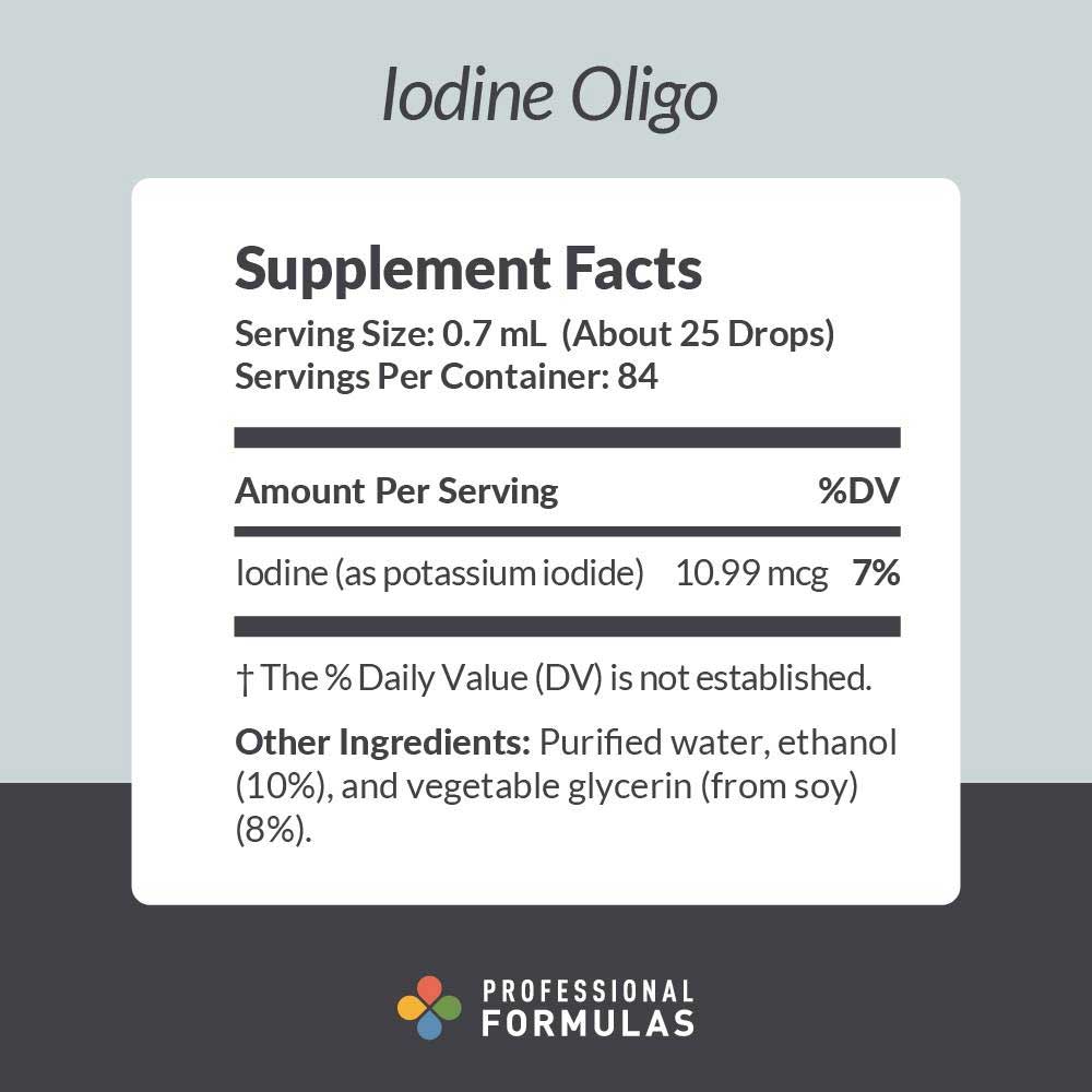 Professional Formulas Iodine Oligo Ingredients
