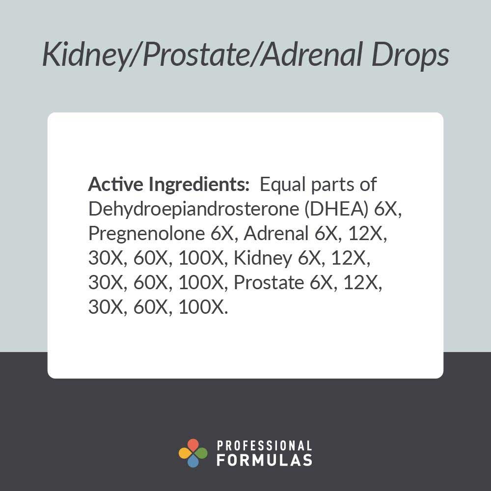 Professional Formulas Kidney Prostate Adrenal Drops Ingredients
