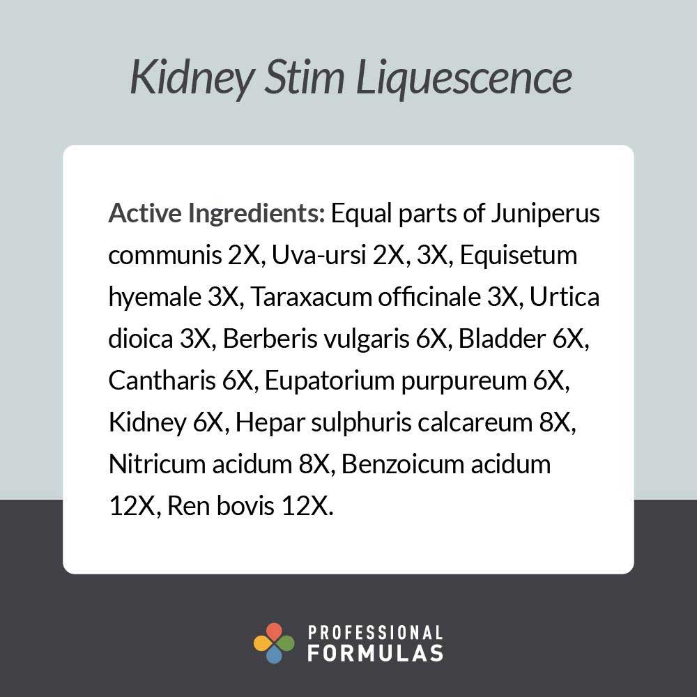 Professional Formulas Kidney Stim Liquescence Ingredients