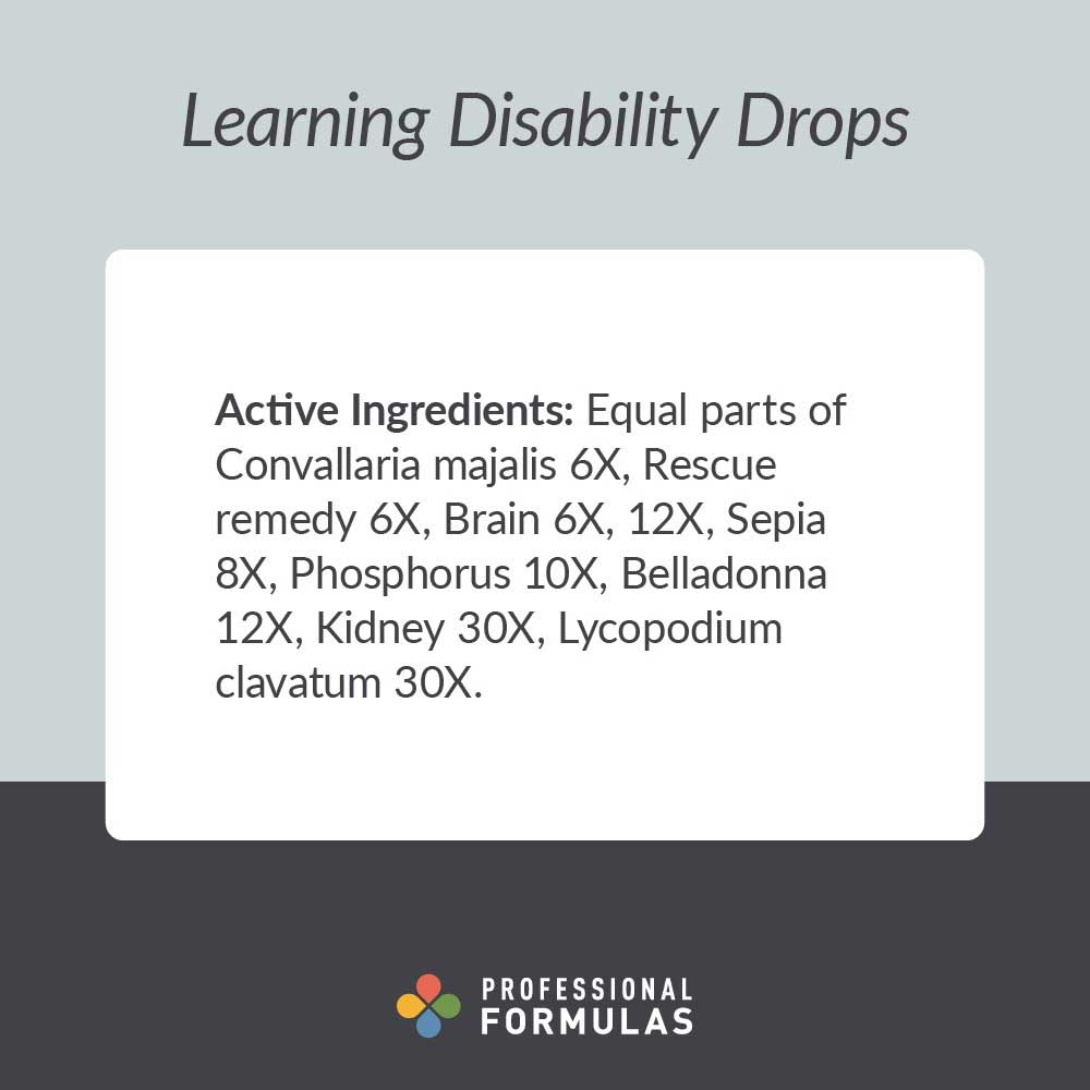 Professional Formulas Learning Disability Drops Ingredients