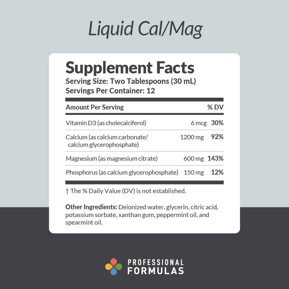 Professional Formulas Liquid Cal/Mag Ingredients