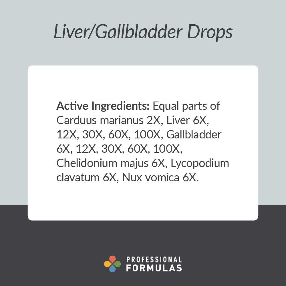 Professional Formulas Liver/Gallbladder Drops Ingredients