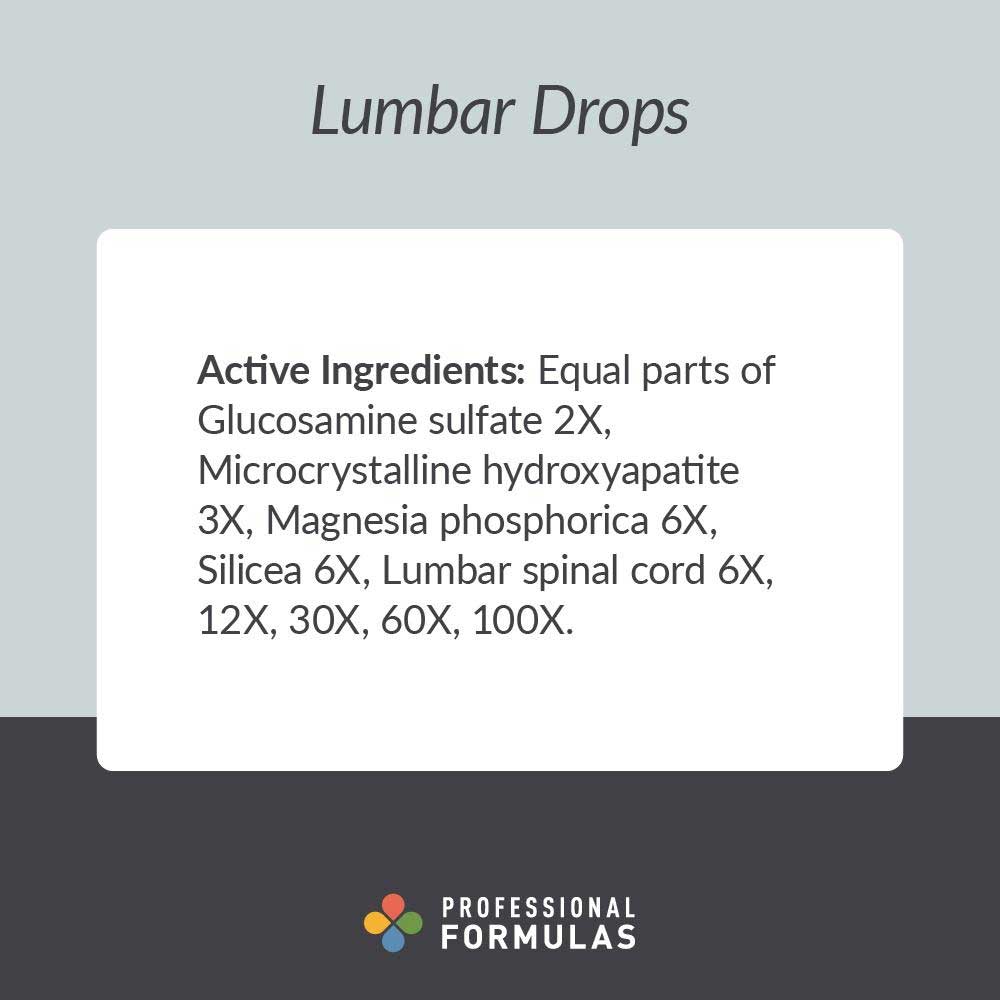 Professional Formulas Lumbar Drops Ingredients