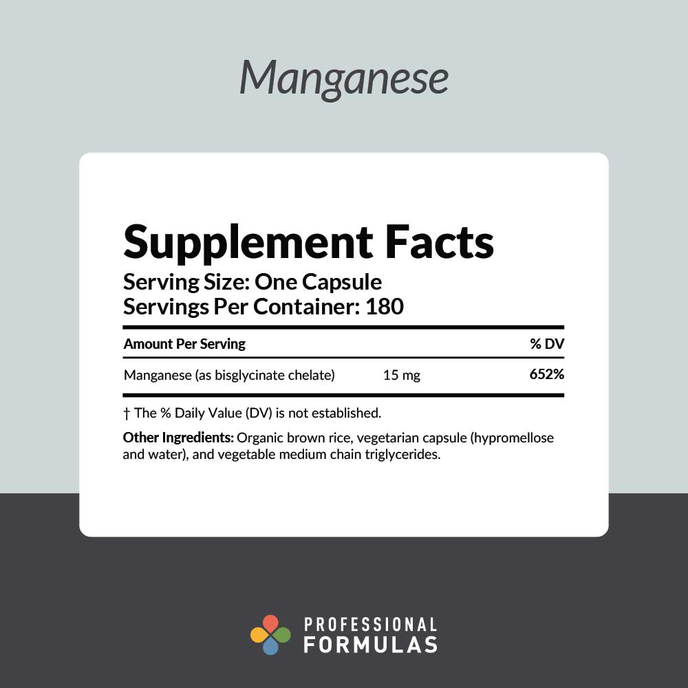 Professional Formulas Manganese Caps Ingredients