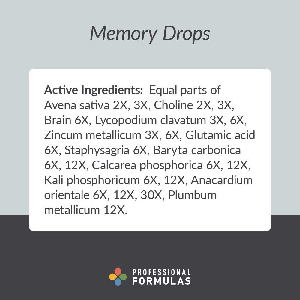 Professional Formulas Memory Drops Ingredients