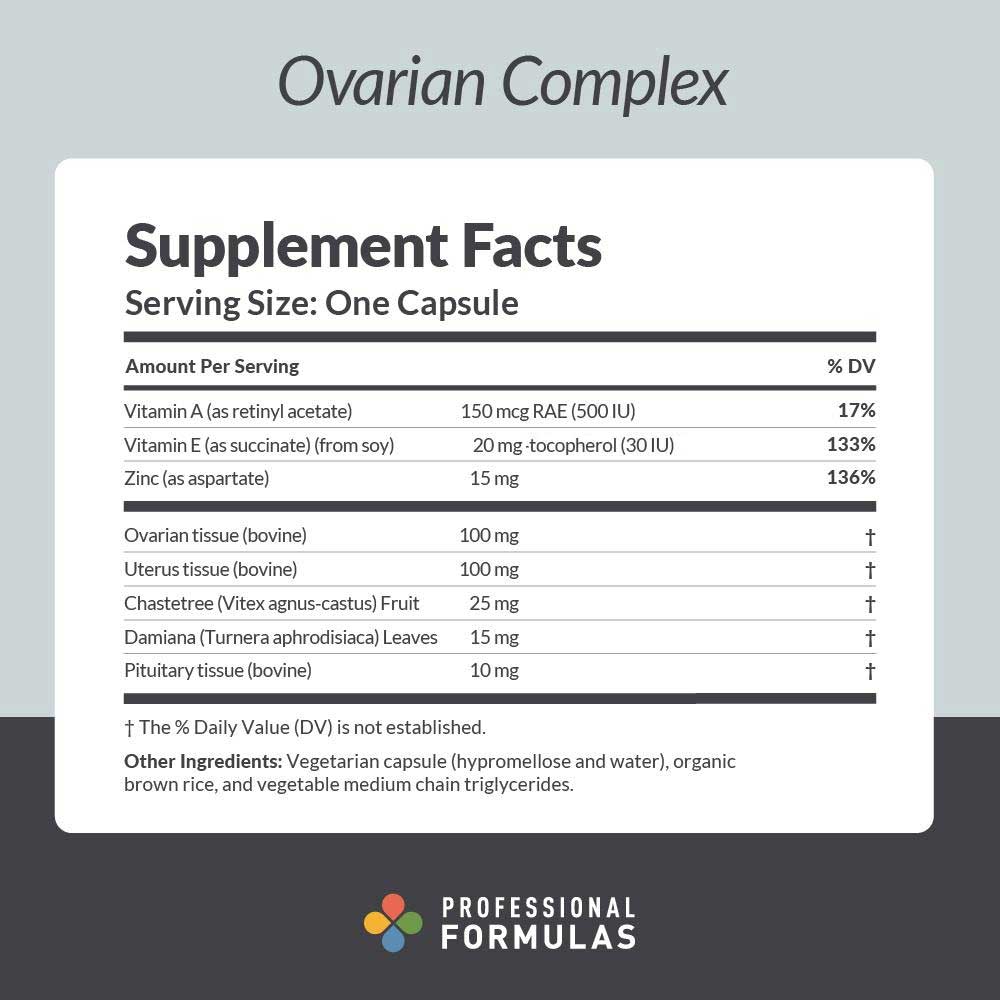 Professional Formulas Ovarian Complex Ingredients