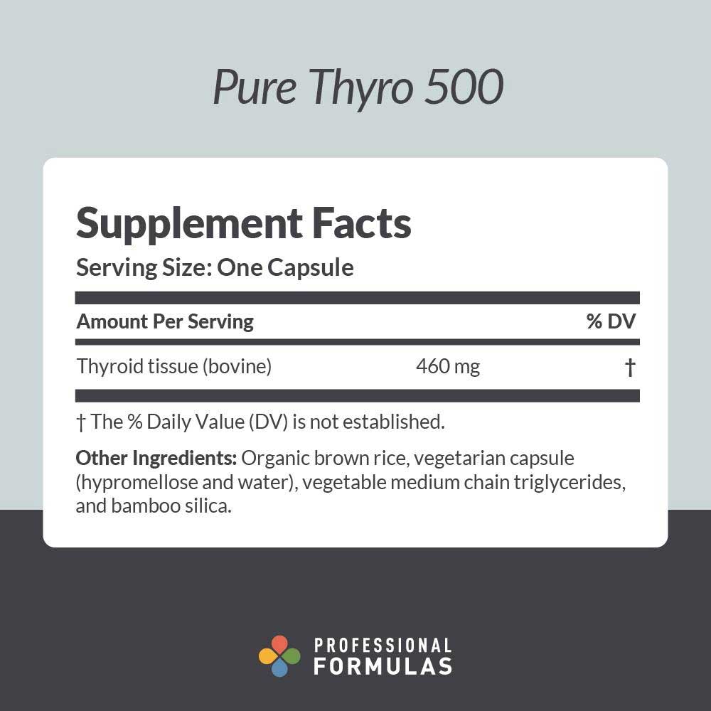 Professional Formulas Pure Thyro 500 Ingredients