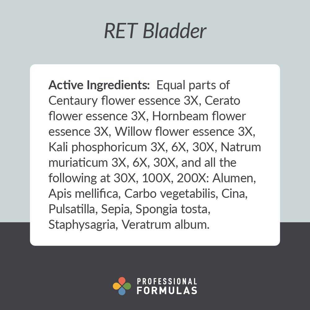 Professional Formulas RET Bladder Ingredients