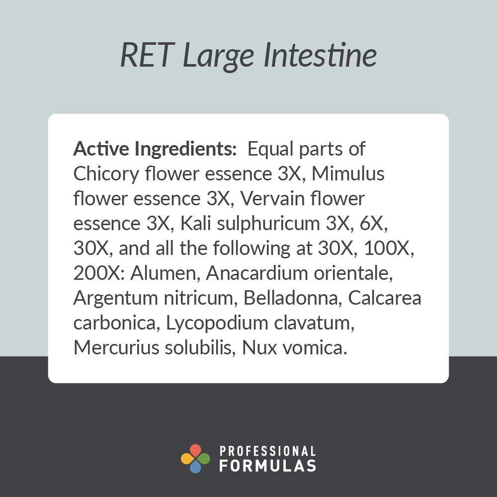 Professional Formulas RET Large Intestine Ingredients