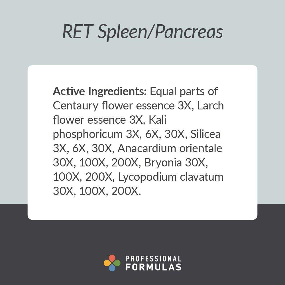 Professional Formulas RET Spleen/Pancreas Ingredients
