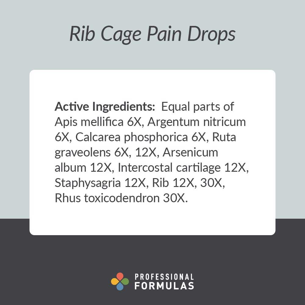Professional Formulas Rib Cage Pain Drops Ingredients