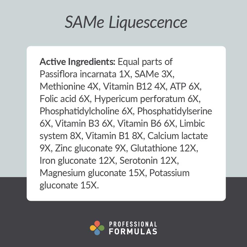 Professional Formulas SAMe Liquescence Ingredients
