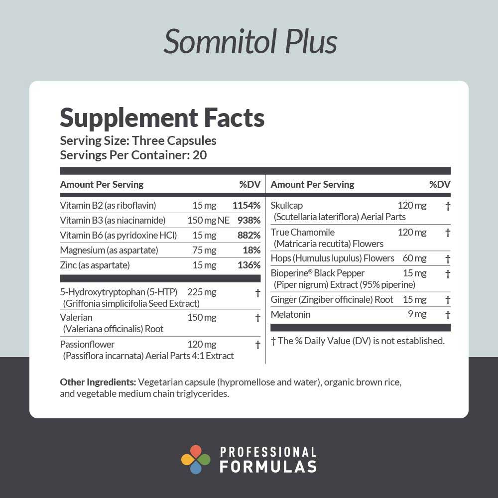 Professional Formulas Somnitol Plus Ingredients