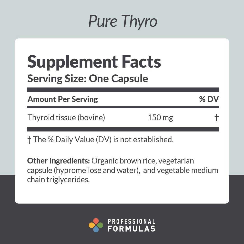 Professional Formulas Pure Thyro Ingredients