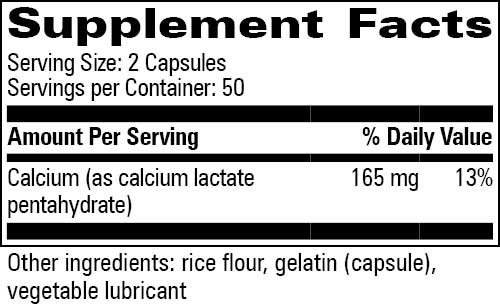 Progressive Laboratories Calcium Lactate Ingredients
