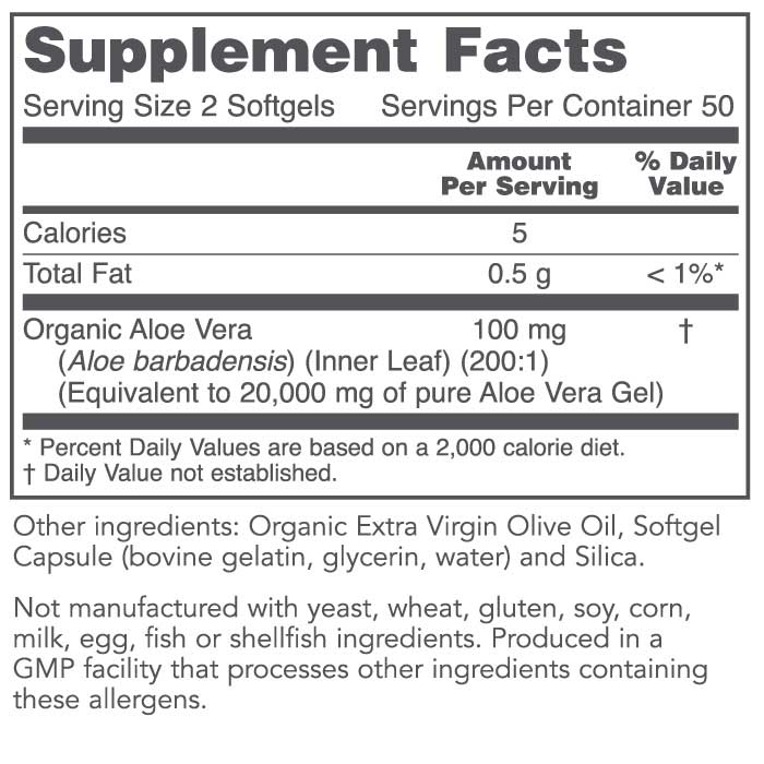 Protocol for Life Balance Aloe Vera Gels Ingredients