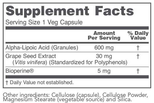 Protocol for Life Balance Alpha Lipoic Acid Ingredients