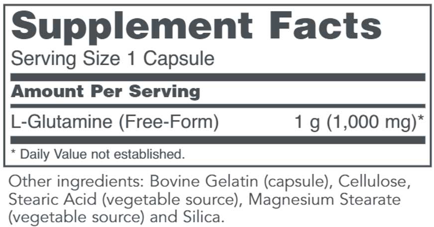 Protocol for Life Balance L-Glutamine 1000 mg Ingredients