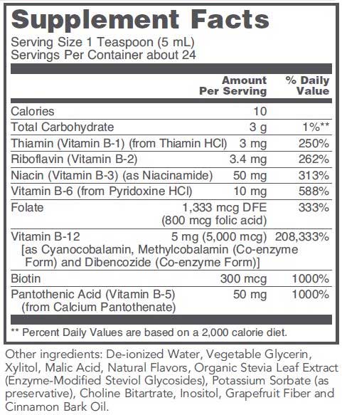 Protocol for Life Balance Liquid B-12 5,000 mcg Ingredients