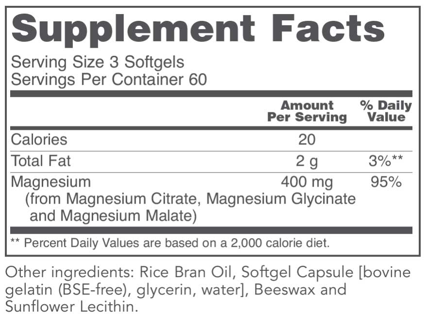 Protocol for Life Balance Magnesium Citrate Ingredients