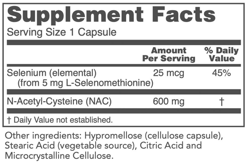 Protocol for Life Balance NAC Ingredients