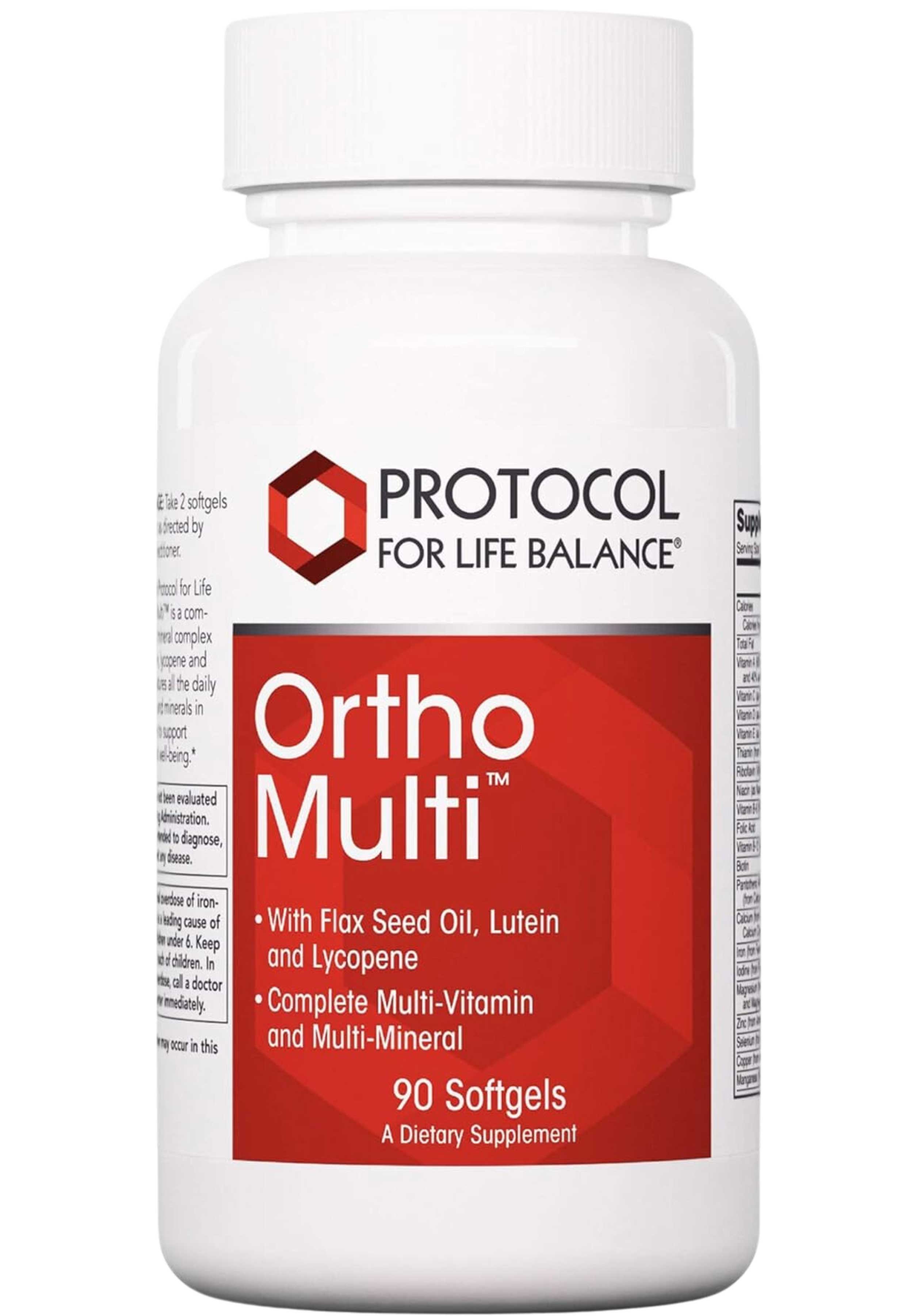 Protocol for Life Balance Ortho Multi w/ 400mg Flax Oil