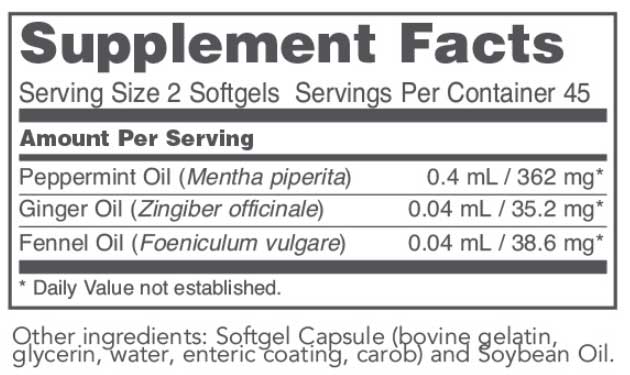 Protocol for Life Balance Peppermint Oil G.I. Ingredients