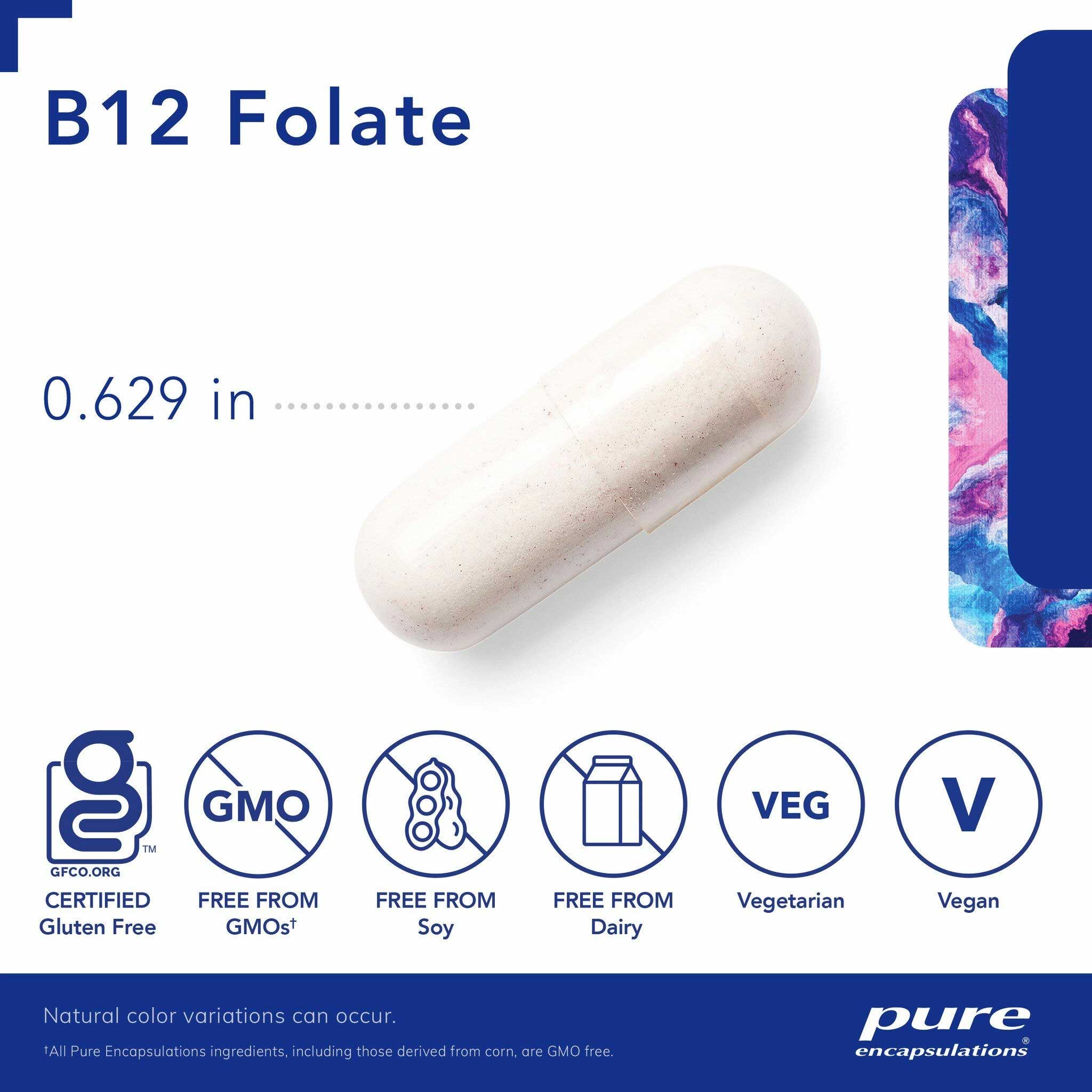 Pure Encapsulations B12 Folate Capsules