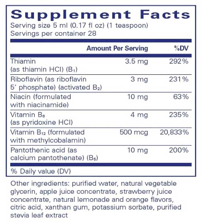 Pure Encapsulations B-Complex Liquid Ingredients