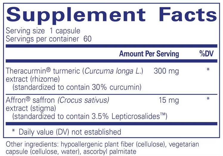 Pure Encapsulations Calm Mind Ingredients